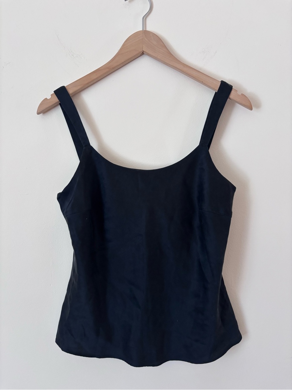 Vintage Black silk Women's Tank Top small